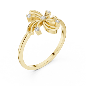 Floral <b>Diamond</b> <b>Ring</b> Lab Grown <b>Diamond</b> Flower <b>Ring</b> Yellow Gold Fine Jewelry Factory Supplier Wedding Gift Luxury <b>Ring</b> - Product Image 2