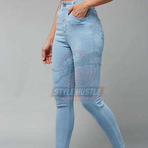 Pantalones de mezclilla para mujer de alta calidad, fabricados en fábrica, venta al por mayor, precio razonable. - Product Image 3
