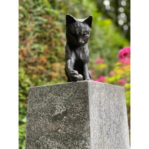 Statue de chat vintage en bronze, technique de moulage à la main, sculpture décorative, figurine personnalisable, articles de jardinage - Product Image 3