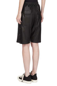 Best Quality Pakistan Made Women Shiny Texture Black Satin <b>Drawstring</b> Shorts Cotton Loose Fit Fashionable Casual & Streetwear - Product Image 2