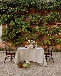 Large Cotton <b>Tablecloth</b> Wrinkle Free Classic Tableware for Home Hotel Restaurant Cafe Kitchen and Dining Farmhouse Decor - Product Image 2