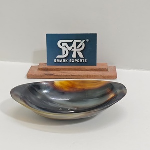 Porte-savon ovale en corne de buffle de qualité supérieure, fait main, poli, avec trous de drainage, accessoires de salle de bain de luxe, décoration intérieure - Product Image 1