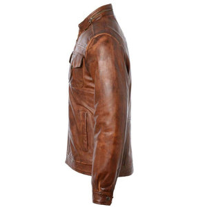 Nouvelle veste en cuir légère pour homme, coupe-vent et respirante, avec logo frontal, design OEM, haute qualité, idéale pour la saison hivernale - Product Image 2