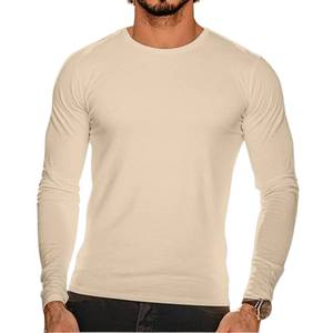 T-shirt à manches longues en coton style vintage pour homme, respirant, décontracté, streetwear, fabricant OEM - Product Image 3