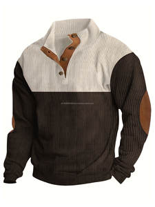 Sudadera con Capucha de Felpa 100% Algodón para Hombre, Estilo Casual, Color Sólido, Bloques de Color, Ropa Deportiva de Invierno, Lavada, Teñida, Bordada Digitalmente - Product Image 2