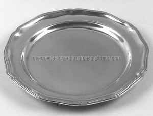 Excellent plat réutilisable plat personnalisé forme ronde métal chargeur plaque hôtels et restaurants vaisselle affichage plateau alimentaire - Product Image 2