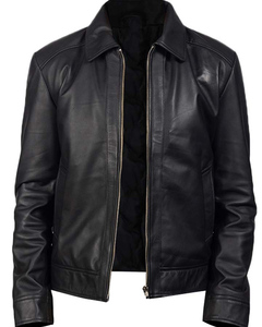 Nouvelles arrivées : vestes en cuir de style streetwear, sur mesure, fabriquées à partir de cuir de mouton et de vache véritable, pour hommes. - Product Image 1
