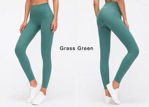 Leggings de Spandex/Nylon Transpirables de Alta Calidad Personalizados para Mujer |   Pantalones de yoga y gimnasio de cintura elástica y largo completo |   OEM/ODM - Product Image 5