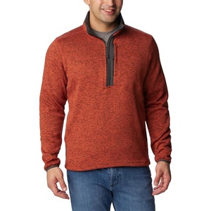 Pull-over de golf respirant pour homme avec logo personnalisé, col montant, col à revers, hauts d'hiver actifs, teint en pièce, délavé, 3D, 100% coton - Product Image 1