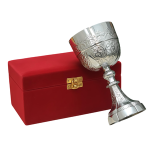 Calice en laiton gravé à la main personnalisé pour mariage, coupe à vin décorative, boîte en velours, cadeau de mariage, vaisselle de luxe - Product Image 1