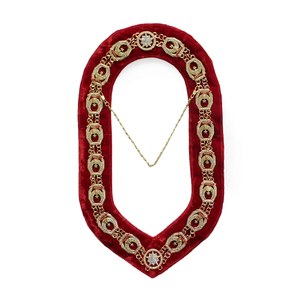 Collier de régalia maçonnique personnalisé, brodé, sérigraphié, décoré de strass, style classique, OEM ODM - Product Image 1