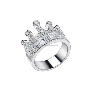 Bague de déclaration de luxe en argent sterling 925 avec diamant Moissanite pour grossistes et revendeurs de bijoux - Product Image 1