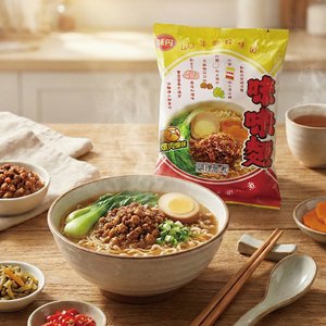 VEDAN MUSHROOM & PORK FLAVOR NOODLE (BAG) chinese noodles - Product Image 2