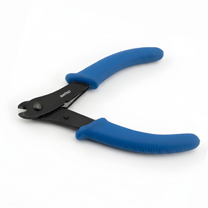 Herramienta de bricolaje para joyería: Cortador de alambre de memoria de acero inoxidable de 130 mm con mangos de plástico con resorte para manualidades, corte de circlips, crimpado y pesca - Product Image 1