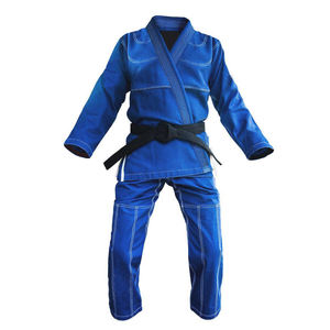 Combinaisons de karaté respirantes pour hommes, couleur bleue, tissu en coton pour arts martiaux, combinaisons de Muay Thai, Jiu Jitsu, uniforme de karaté pour Kick Boxing - Product Image 4