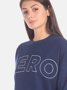 เสื้อสเวตเชิ้ตคอกลมแขนยาวผู้หญิง ผ้าฝ้ายถัก พิมพ์ลายตัวอักษร สไตล์ลำลอง สำหรับฤดูใบไม้ร่วง ขายดี - Product Image 5