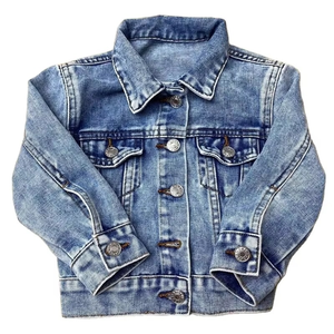 Chaqueta Vaquera Informal para Niños y Niñas, Estilo Simple y Regular, Lavada, de Mezclilla, para Niños, Marca LTH, Gran Venta - Product Image 1