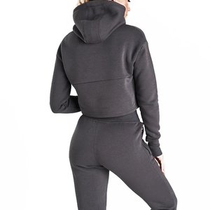 Drawstring Women Fashion <b>Crop</b> <b>Top</b> <b>Hoodies</b> Wholesale Hoodie Women Fashion <b>Crop</b> <b>Hoodies</b> With Custom Logo - Product Image 2