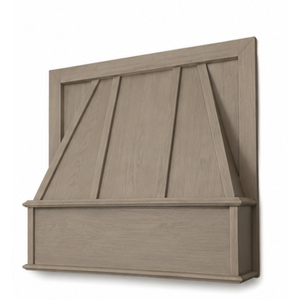 Cache-hotte de cuisine décoratif style ferme en bois, armoire de hotte personnalisée avec artisanat en bois massif - Product Image 1