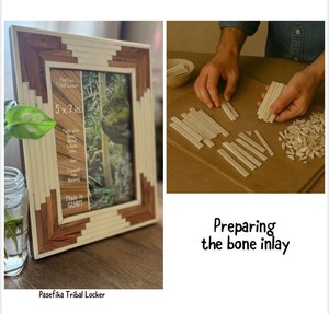 Handmade Solid Bone Inlay <b>Picture</b> <b>Frame</b> - 4x6 Unique Weaving Photo <b>Frame</b> Design Anniversary Gift - Product Image 5