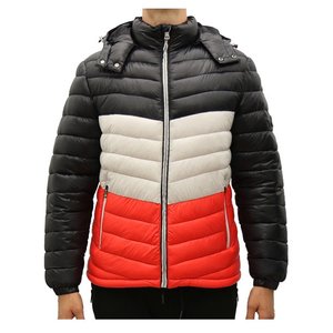 Chaqueta de burbujas con capucha para hombre, de alta calidad, para otoño e invierno, informal, impermeable, de corte regular, gruesa, de poliéster. - Product Image 1
