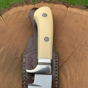 Couteau à lame fixe en acier inoxydable fait main avec manche en bois et étui en cuir ODM pour le camping et les activités de plein air - Product Image 5
