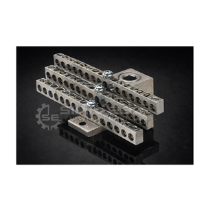 Barre de liaison neutre en aluminium robuste de qualité industrielle avec base isolée pour tableau de distribution principal et panneau électrique - Product Image 1