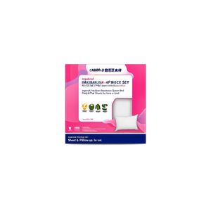 Imperial Premium 4-Piece <b>Bed</b> <b>Sheet</b> Set 90x100 Inch <b>Queen</b> Cotton Blend Fitted & Flat <b>Bed</b> <b>Sheets</b> for Home or Hotel - Product Image 2