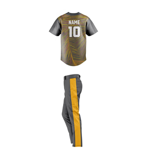 Ensemble d'uniformes de baseball imprimés numériquement sur mesure de qualité supérieure, respirant, grande taille, 100 % polyester, séchage rapide, unisexe, vente en gros - Product Image 4