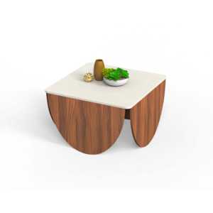 Mesa de Centro y Mesa de Café Cleta de Diseño Moderno de la Gama Premyrr en Nogal y Frosty - Product Image 4