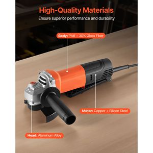 High Speed 4 1/2\" Electric Angle Grinder 2000W <b>Power</b> <b>Tool</b> with 8Amps & 12000RPM 230 Degrees Adjustable Corded <b>Power</b> <b>Tool</b> - Product Image 5