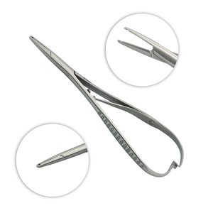 Pince à placer les élastiques Mathieu, porte-aiguille à pointe à encoche, pour orthodontie dentaire R.A.A. INTERNATIONAL, Qualité Premium - Product Image 1