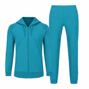Customizable Polyester/Cotton Breathable Quick Dry Lightweight Hooded Drawstring 2-in-1 Design Men's Winter Sport Tracksuit - Product Image 3