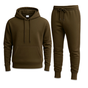 Fashionable Polyester Cotton Fleece Tracksuit Set Crafted For Men Seeking Comfort Warmth And Athletic Style - Product Image 1