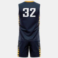Setelan Seragam Basket Sublimasi Kustom Pria Jersey Tanpa Lengan dan Celana Pendek Pakaian Olahraga Tim Penyerap Keringat