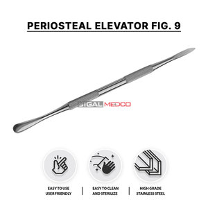 Periosteal Molt Elevator Surgical Dental Instrument for Oral Surgery Implant Procedures Periodontal Tissue Reflection - Product Image 3