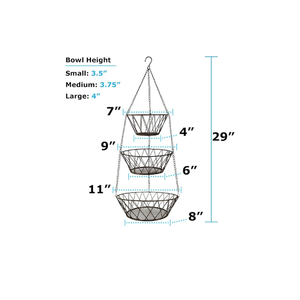Panier à fruits suspendu à 3 niveaux - Product Image 2