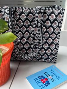 Handmade <b>Boho</b> Reversible Large Multicolor Animal Prints 100% Cotton Tote <b>Bag</b> Eco-Friendly Sustainable Sturdy Grocery Shopping - Product Image 3