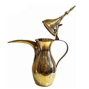 Tetera Dallah de Metal Árabe Cromada, de Latón y Acero, Ecológica, para Hogar, Hotel, Restaurante, Tetera de Mesa - Product Image 5