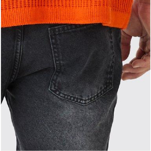 Pantalones Cortos de Mezclilla para Hombre, Estilo Desgastado, de Alta Calidad, Lavado Ácido, Dobladillo Doble, 100% Algodón, Ecológicos - Product Image 2