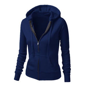 Sweat-shirt léger pour femme, écologique, à fermeture éclair, en polaire à carreaux, anti-plis, décontracté et respirant - Product Image 1