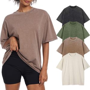 Camiseta Oversize de Moda para Mujer, Estilo Acid Washed, Top Deportivo, Venta al Por Mayor OEM - Product Image 4
