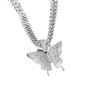 Nuevo Colgante de Mariposa de Plata 925 con Baño de Rodio y Cristales de Circonia, Microincrustaciones, Unisex, para Uso Diario - Product Image 3