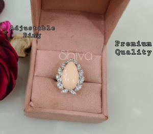 STUNNING SPARKLES Stylish Premium Quality <b>Silver</b> Plated Stainless Steel <b>Adjustable</b> Cubic Zirconia Trendy Multi Occasion <b>Ring</b> - Product Image 2