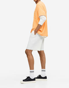 T-shirt en coton 100% ultra-luxe coupe oversize, style doux, col montant en coton, uni sur la poitrine, manches courtes pour homme, idéal pour l'été - Product Image 6