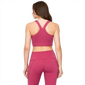Sujetador Deportivo de Yoga para Mujer de Alta Calidad, con Efecto Push-Up, Secado Rápido, Transpirable, Alto Soporte, Almohadillas Extraíbles, Spandex/Nylon, Diseño Sólido, Ajustable - Product Image 3