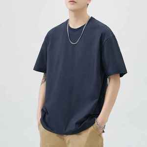 Camiseta de Hombre 100% Algodón, Manga Corta, Transpirable, Moderna, Informal, Lisa, con Logotipo Personalizado - Product Image 3