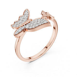 แหวนเพชรทรงกลมทองคำ 14K สำหรับผู้หญิง |   ชุดทำงาน |   เพชรที่เพิ่งเพาะเลี้ยง - Product Image 6