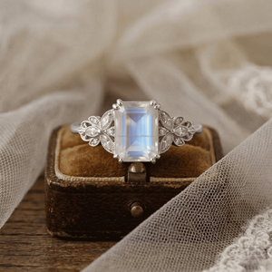 Anillo de Dedo de Acero Inoxidable con Piedra de Nacimiento de Junio/Julio, Gema de la Suerte, Oro 18K, Esmeralda Colorida y Zirconia, Joyería para Mujer, Venta al por Mayor - Product Image 1