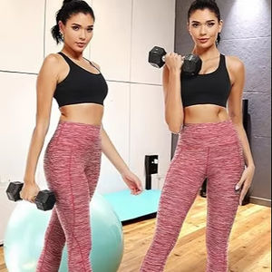 เลกกิ้งเอวสูงคุณภาพดีสำหรับผู้หญิง กางเกงโยคะสำหรับออกกำลังกาย วิ่ง เล่นกีฬา เลกกิ้งเนื้อนุ่มสำหรับผู้หญิง - Product Image 1